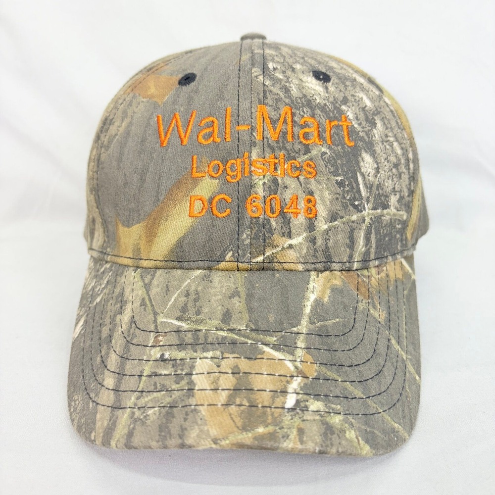 Cap America Hat Wal-Mart Logistics Camo Unisex OSFM Brown Orange Embroidered